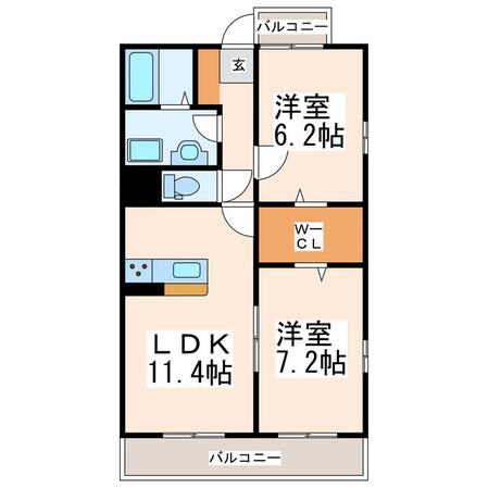 クロノス31田井島の物件間取画像